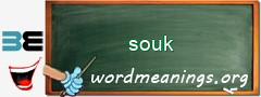 WordMeaning blackboard for souk